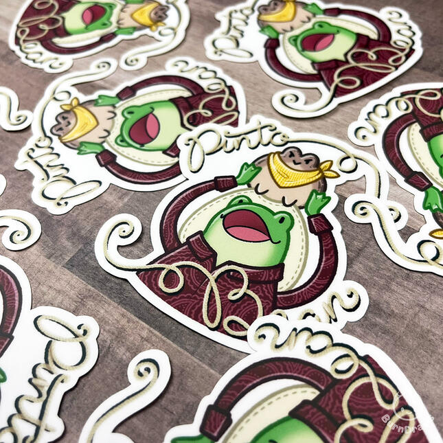 3&quot; Pinto Bean the Cowboy Frogs Sticker